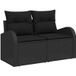 Canapé de jardin Divan de jardin avec coussin noir 124 x 62 x 69cm polyrotin