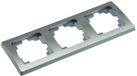 ChiliTec DELPHI, cadre encastrable, argent, 3 voies