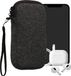 kwmobile Housse de téléphone Universel Anthracite/Blanc