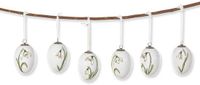 LOBERON Paasei set van 6 Willmare wit/groen