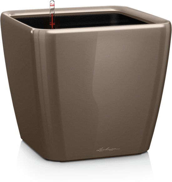 Lechuza Quadro Premium LS 21 - Plantenbak - Taupe Hoogglans - All-in-One Set