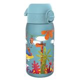 ION8 Kinder Waterfles, 350 ml/12 oz, Lekvrij, Makkelijk te Openen, Veilige Vergrendeling, Vaatwasserbestendig, BPA-vrij, Draaghendel, Makkelijk Schoon te Maken, Geurvrij, Koolstofneutraal, Safari