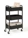 SunnyPoint 3-Tier Delicate Compact Rolling Metal Storage Organizer - Mobiele Utility Cart Keuken/Onder Bureau Cart met Caster Wielen (BLK, Compact (15,5" X 26" X 10,3"))