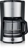 Severin KA 9370 Filterkoffiezetapparaat – 1,5L – 12 kopjes – RVS/Zwart – 1000W – Met warmhoudplaat & druppelstop