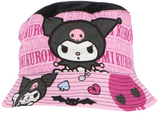 Kuromi Vissershoedje Unisex Kinderen Paars Katoen One Size