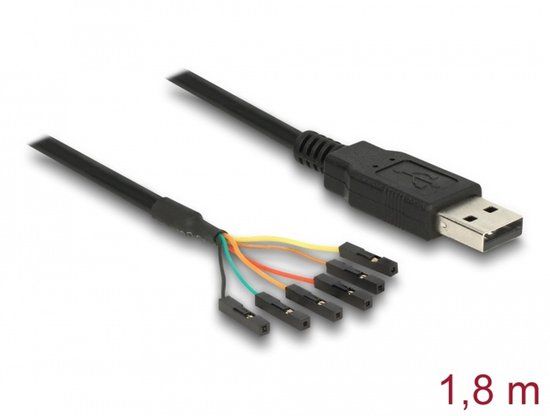 Delock USB 2.0 to Serial TTL Converter with 6 pin header female separately 1.8 m (5 V)