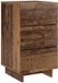 vidaXL Nachtkastje Oud hout 33,5 x 34,5 x 60 cm