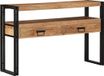 vidaXL Wandtafel met lade Bruin 120 x 33 x 75 cm Massief Acacia Hout
