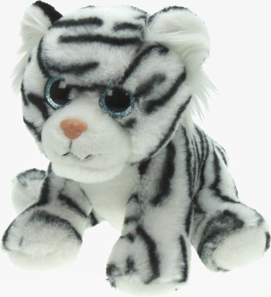 Cornelissen Pluche knuffel dieren witte Tijger van 25 cm