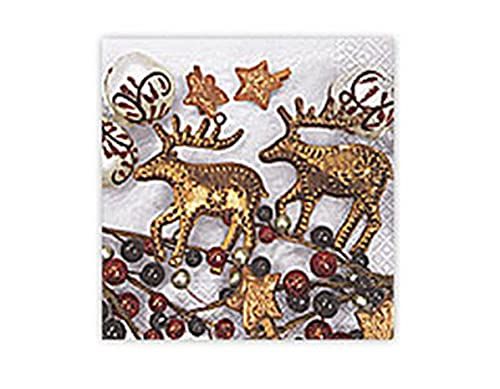 Paper Design Panda Paper Design SERV.LUNCH GOLDEN DEER 33 x 33 cm. -20u.-