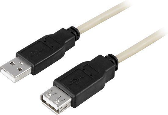 DELTACO USB2-15 USB-A male to USB-A female - USB 2.0 - 1 meter