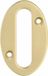 AMIG - Huisnummer 0 (Nul) - Gepolijst Messing – 50 x 1.5mm – Schroefbaar
