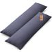 NatureMark Set van 2 kussenslopen van jersey, voor zijligging, verschillende maten en kleuren, Oeko-Tex-gecertificeerd, 40 x 145 cm, antracietgrijs