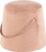 J-Line Pouf Poignée - Velours - Rose - 37 cm