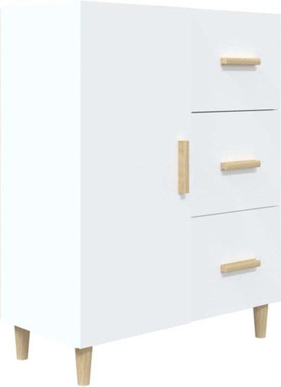 vidaXL Dressoir 69,5x34x90 cm Bewerkt Hout Wit