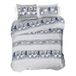 PENSIERI DELICATI Beddengoedset voor tweepersoonsbed, flanel, 100% katoen, dekbedovertrek 250 x 200 cm en kussensloop 52 x 82 cm, gemaakt in Italië, machinewasbaar op 40 °C, motief: blauwe dwerg