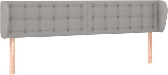 vidaXL Hoofdbord Stof Lichtgrijs 163x23x78/88 cm