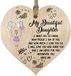 Stuff4 Mooie Dochter Hangende Houten Hart Teken Plaque Dochter Geschenken Van Mama Dad - Licht Hout Hartjes Teken, Vrouwen Geschenken, Dochtercadeaus van Ouders, Inspirerend Kerstverjaardagscadeau