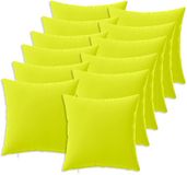 vidaXL Kussensloop 12 stuks Helder Groen 45 x 45 cm Polyester
