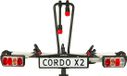 Cordo X2 - Fietsendrager Trekhaak - Geschikt voor 2 (elektrische) Fietsen - Kantelbaar - Compact opvouwbaar