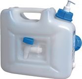 hünersdorff | 816512 hygiënische jerrycan | 12l waterjerrycan incl. 250ml zeepdispenser + afvoerkraan | natuur, wit