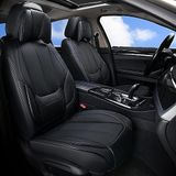 Coverado Autostoelhoezen 5 stuks, volledige set universele stoelhoezen voor auto's, waterdichte Nappa Leather Auto Seat Protectors met Head Pillow, Car Interiors Fit for Most Sedans SUV Pick-up Truck