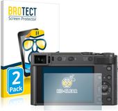 BROTECT - Screenprotector voor Panasonic Lumix DC-TZ200 - Folie Beschermfolie transparant 2 Stuks