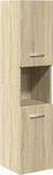 vidaXL Badkamerkast 30x30x130 cm spaanplaat sonoma eikenkleurig