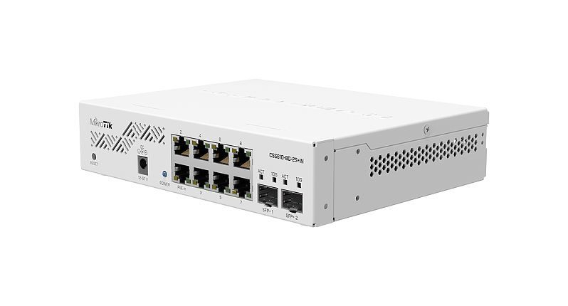 MikroTik CSS610-8G-2S+IN - 8-Port Gigabit Ethernet Switch with PoE - White