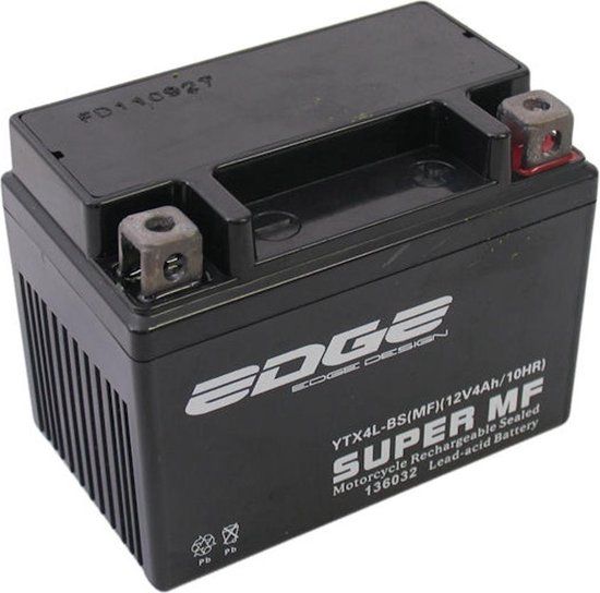 EDGE accu xl4-mf gelvulling (11.5*10*7) 12V 4AH
