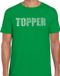 Bellatio Decorations Shoppartners Bv Glitter Topper t-shirt groen met steentjes/ rhinestones voor heren - Glitter kleding/ foute party outfit XL