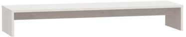 vidaXL Monitorstandaard 100x27x15 cm massief grenenhout wit