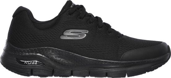 Skechers Arch Fit Heren Sneakers - Black/Black - Maat 44