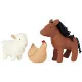 Fabelab Peluche animaux de la ferme
