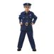 Chaks - Politiekostuumset, politie-uniform voor jongens | 5-delig met pet, jas, broek, riem en holster, voor carnaval, cosplay en rollenspellen