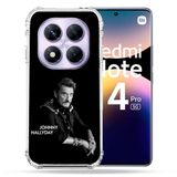 Cokitec Versterkte hoes voor Xiaomi Redmi Note 14 Pro 5G Muziek Johnny Hallyday Zwart