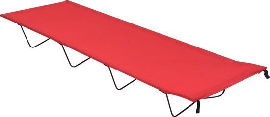 vidaXL Campingbed 180x60x19 cm Oxford stof en staal Rood