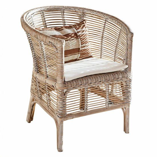 LOBERON Stoel Saulnes beige/wit