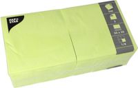 Papstar 4x 250 Servetten 3-laags 1/4 vouw 33 cm x 33 cm lime