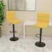 Maison Exclusive - Lot de 2 tabourets de bar en tissu jaune moutarde