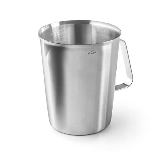 Lacor 62742 maatbeker, roestvrij staal 18/10, 2 l, voor bakwaren