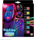 Widmann Party Fashion Face & Body Make Up Neon UV Sticks - Set Van 6 Neon Make-Up sticks - multicolor
