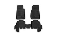 Rubbermatten Element Maatwerk vloermatten JEEP Wrangler 4 deurs 2007-2018 4 stuks.