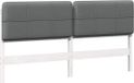 vidaXL - Gestoffeerd hoofdbord met hoofdeinde - Wit en Lichtgrijs - 180 cm