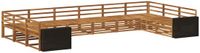 vidaXL Hoek loungeset 4-persoons Massief Acacia Hout Naturel