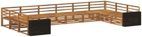 vidaXL Hoek loungeset 4-persoons Massief Acacia Hout Naturel