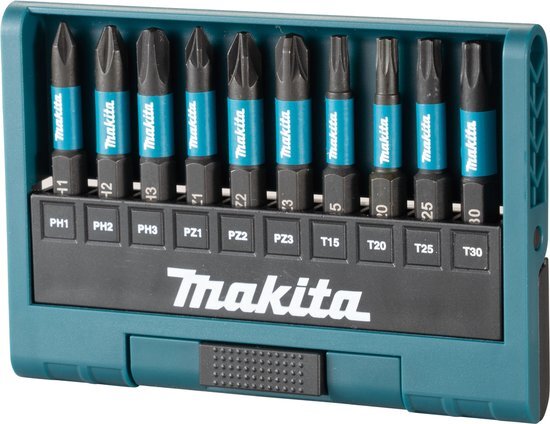Makita E-12011 10-delige Impact Black Bit Set