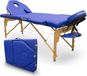 Generisch PRO Opvouwbare houten transportkar, 194 x 70 cm, met inklapbare rugleuning, blauw