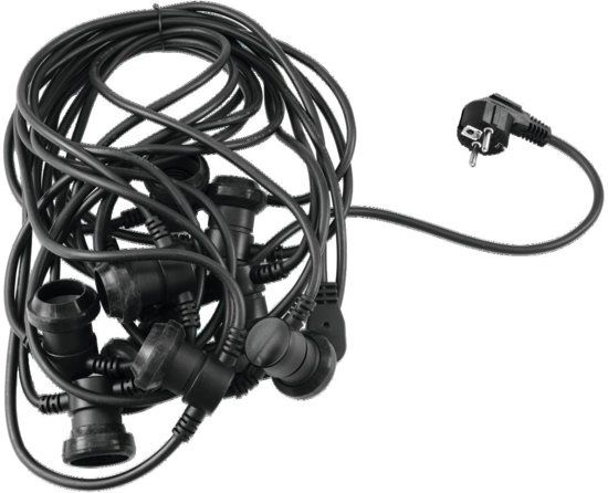 EUROLITE Feestverlichting - Prikkabel - lichtsnoer - 10x E27 - exclusief lampen - 10m - Binnen & Buiten