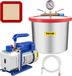 VEVOR 2 Gallon Vacuümpomp Vacuümkamer Vacuümpomp 4CFM 1/3HP